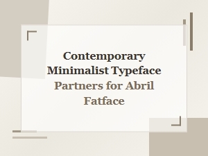 Modern Companions for Abril Fatface